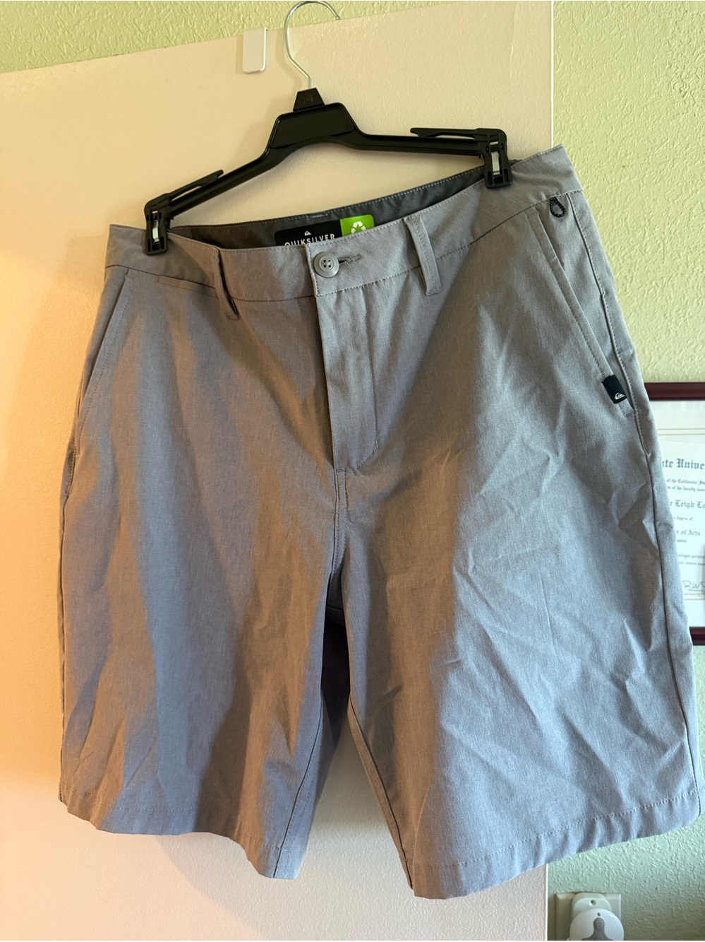 Quiksilver Gray Flat Front Men's Shorts